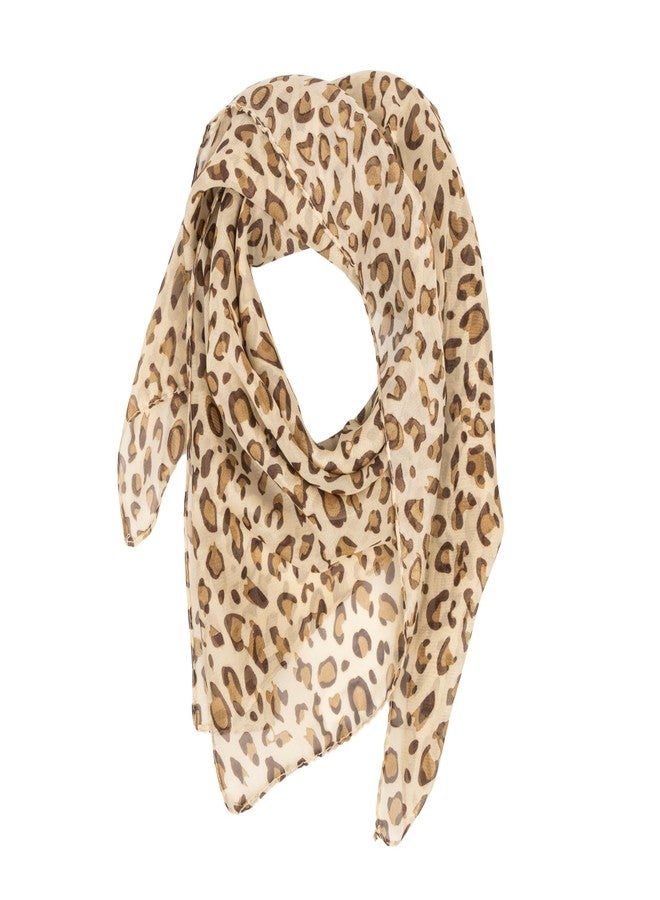 OVOY Women Leopard Scarf Lightweight Chiffon Square Scarf for Spring Summer Season Neck Scarves Leopard Accessory for Women - Image 2